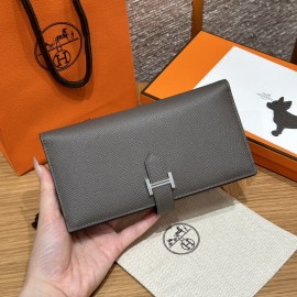8F//Etain エタン  エルメス 財布 ベアン  Beant  ヴォーエプソン  silver シルバー金具  Epsom From France 