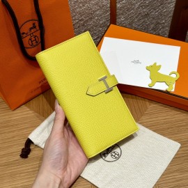 9R/Lime  ライム   エルメス 財布 ベアン  Beant  ヴォーエプソン  silver シルバー金具  Epsom From France 