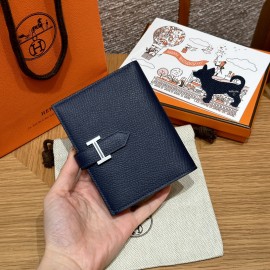 73/Blue Saphir  ブルーサフィール エルメス 財布 ベアン  Beant  ヴォーエプソン  silver シルバー金具  Epsom From France 