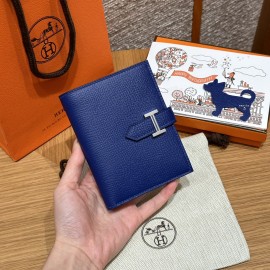7T/Blue Electric ブルーエレクトリック エルメス 財布 ベアン  Beant  ヴォーエプソン  silver シルバー金具  Epsom From France 