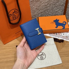 71/Blue France  ブルーフランス エルメス 財布 ベアン  Beant  ヴォーエプソン  gold  ゴールド金具 Epsom From France 