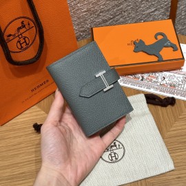 63/Vert Amande  ヴェールアマンド エルメス 財布 ベアン  Beant  ヴォーエプソン  silver シルバー金具  Epsom From France 