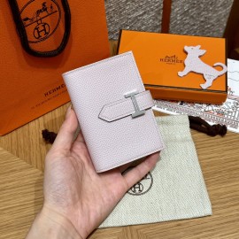 09 Mauve Pale 2023   モーヴ・ペール エルメス 財布 ベアン  Beant  ヴォーエプソン  silver シルバー金具  Epsom From France 