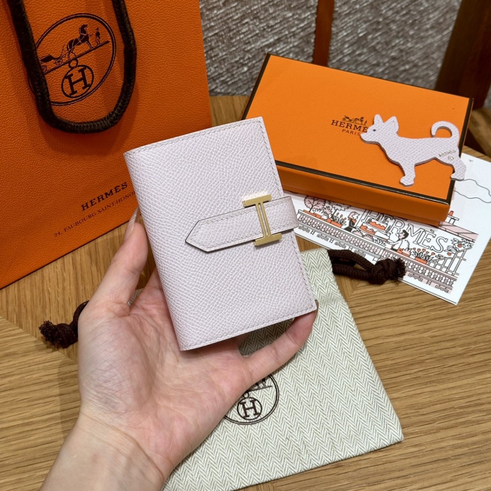 09 Mauve Pale  2023   モーヴ・ペール エルメス 財布 ベアン  Beant  ヴォーエプソン  silver シルバー金具  Epsom From France 