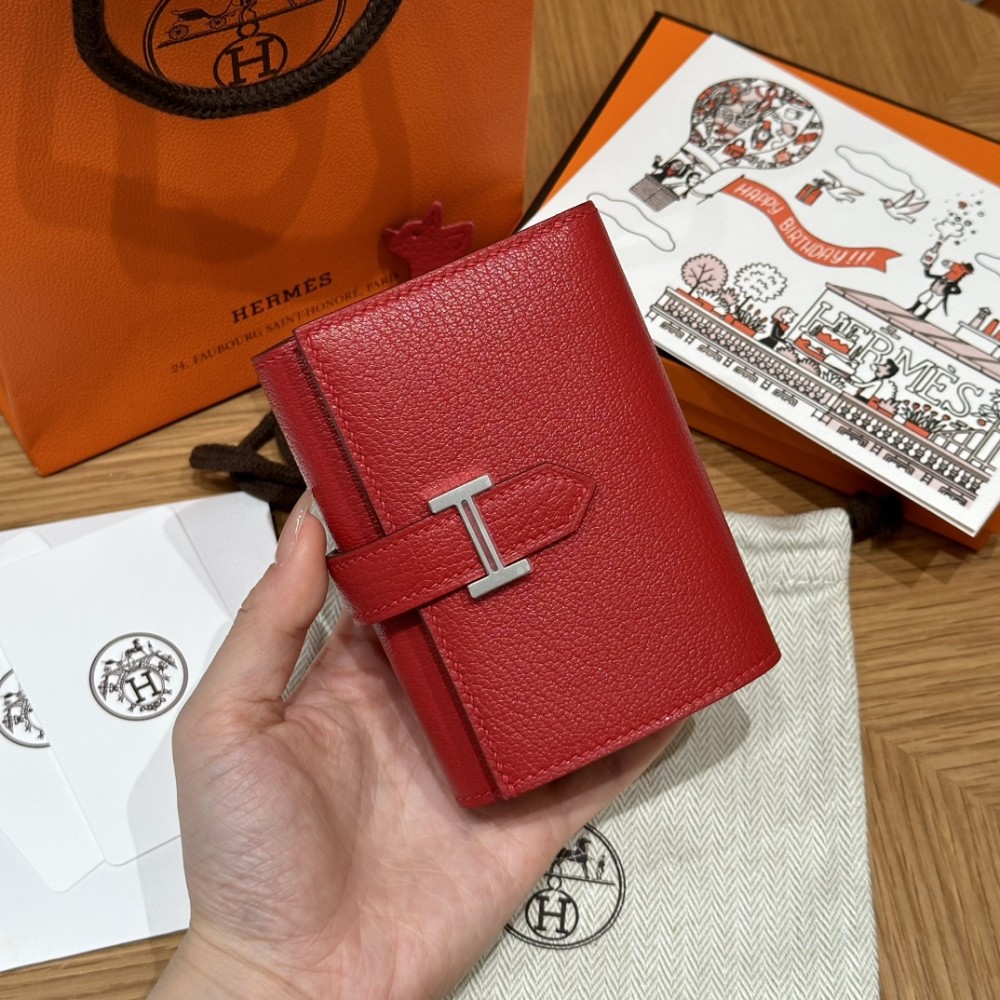 Q5 Rouse Casaque  ルージュカザック  エルメス 財布 ベアン  Beant  ヴォーエプソン  silver シルバー金具  chever From France ヴォーエプソン  