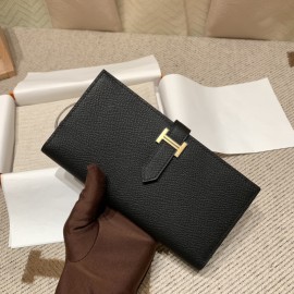 89/Black (Noir) ブラック ゴールド金具 エルメス 財布 ベアン  Beant    chever From France ヴォーエプソン 