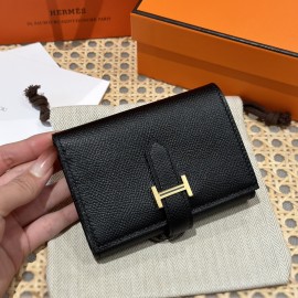 89/Black (Noir) ブラック  ゴールド金具 エルメス 財布 ベアン  Beant    chever From France ヴォーエプソン 