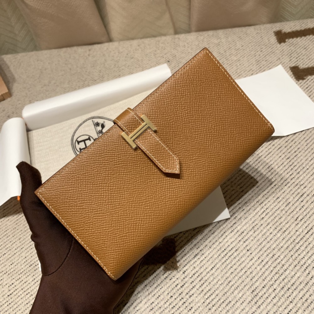 37 /Gold   ゴールドエルメス 財布 ベアン  Beant    chever From France ヴォーエプソン  