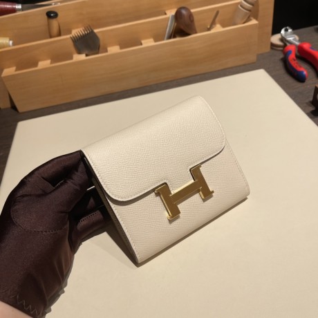 10/Craie  クレ ゴールド金具 エルメス コンスタンス ロング Constance wallet ヴォーエプソン