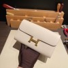 10/Craie  クレ シルバー金具 エルメス コンスタンス ロング Constance wallet ヴォーエプソン