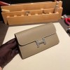 Epsom 18/Étoupe Grey (Étoupe)  エトゥープ  シルバー金具エルメス コンスタンス ロング Constance wallet ヴォーエプソン
