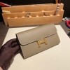 Epsom 18//Étoupe Grey (Étoupe)  エトゥープ    ゴールド金具  エルメス コンスタンス ロング Constance wallet
