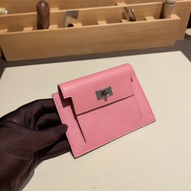 1Q/Rose Confetti  ローズコンフェッティ ヴォーエプソン Epsom kelly pocketケリー ポケット ロングウォレット  内部にカードスロットとファスナーポケットを配備しております