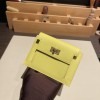 9R/Lime  ライム ヴォーエプソン Epsom kelly pocketケリー ポケット ロングウォレット  内部にカードスロットとファスナーポケットを配備しております